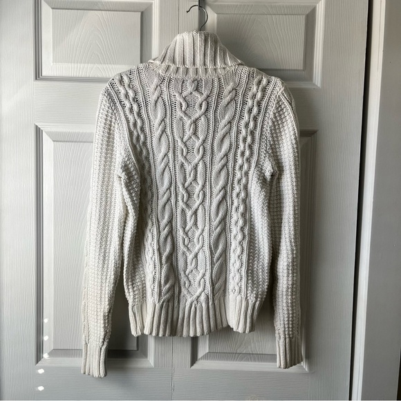 Ralph Lauren Jeans Co LRL Cable Knit Cowl Neck Chunky Fisherman Sweater, Sz M - Picture 4 of 4